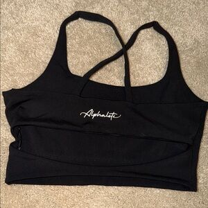 Alphalete Black Cross-Back Athletic Bralette